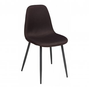 Cassiopea chair, brown velour, black legs