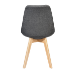 Tariq chair, grey, wood legs