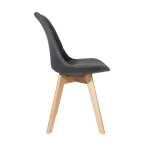 Tariq chair, grey, wood legs