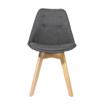 Tariq chair, grey, wood legs
