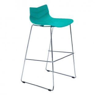 Bar stool Butner plastic blue