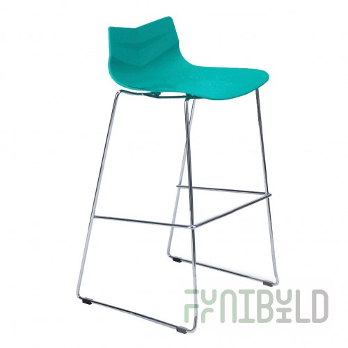 Bar stool Butner plastic blue