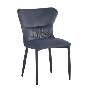 Chair Lillian, grey velour