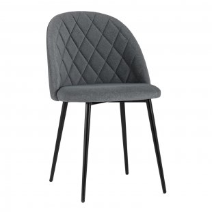 Chair Marcel microvelour dark gray
