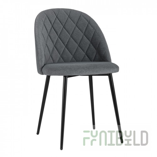 Chair Marcel microvelour dark gray