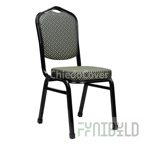 Chair Hit 25mm - black, blue rhombus, with external plugs