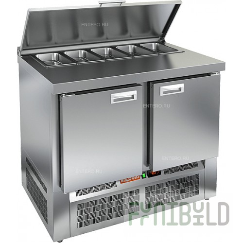 Salad table HICOLD SLE1-11GN (1/3) with lid