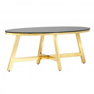 Coffee table 100*50 Alba gold glass black