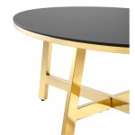 Coffee table 100*50 Alba gold glass black