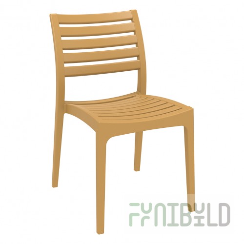 Plastic chair Ares, teak