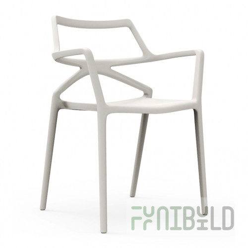 Plastic chair Delta Basic, ivory