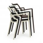 Plastic chair Delta Basic, ivory