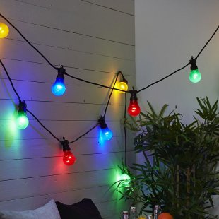 Circus Light Bulb Garland 10 Bulbs, Multicolored
