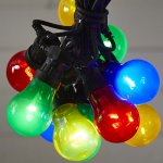 Circus Light Bulb Garland 10 Bulbs, Multicolored