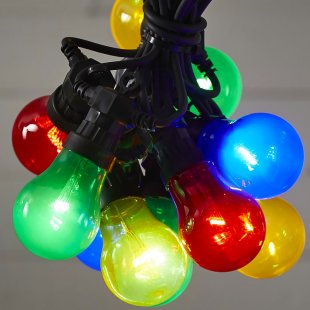 Circus Light Bulb Garland 10 Bulbs, Multicolored