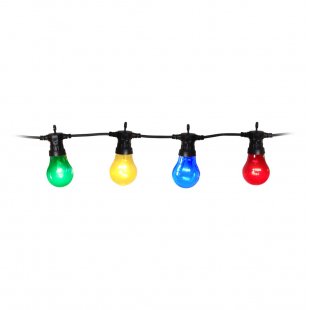 Circus Light Bulb Garland 10 Bulbs, Multicolored