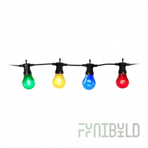 Circus Light Bulb Garland 10 Bulbs, Multicolored