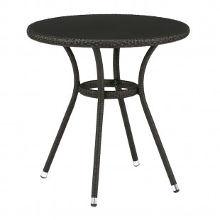 Clonmore Faux Rattan Wicker Table, Brown