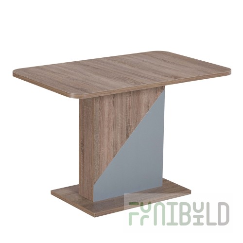 Accent table truffle/silver
