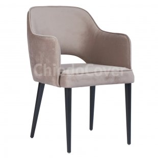 Chair Rose, velvet beige-gray