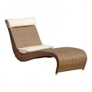 Designer chaise lounge Zefiro, brown