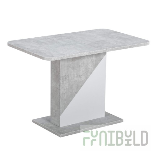 Accent table concrete/white