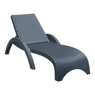 Plastic sun lounger GS 1009 anthracite