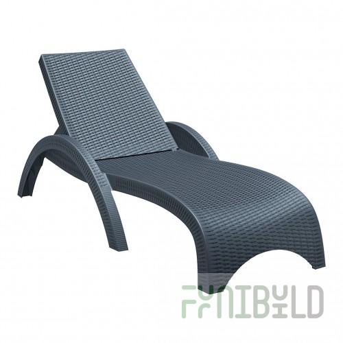 Plastic sun lounger GS 1009 anthracite