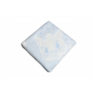 Blanket Cotton 100% Cat Blue