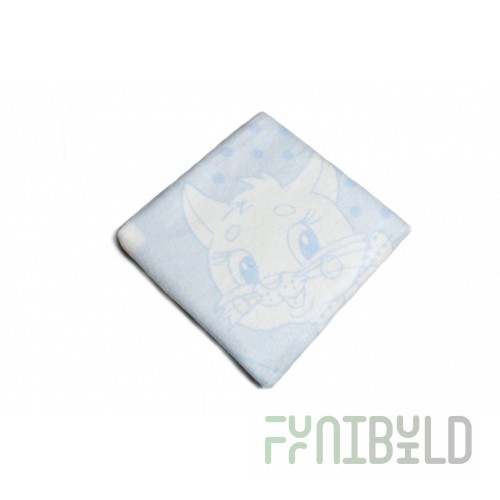 Blanket Cotton 100% Cat Blue