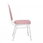 Chair Round 20mm - white, pink velour Chair Round 20mm - white, pink velour