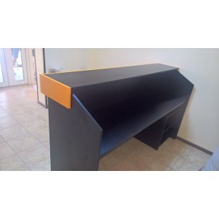 Reception desk (administrator) white with a bevel