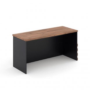 Neptune Executive Writing Desk — Black & Wood Modern Design