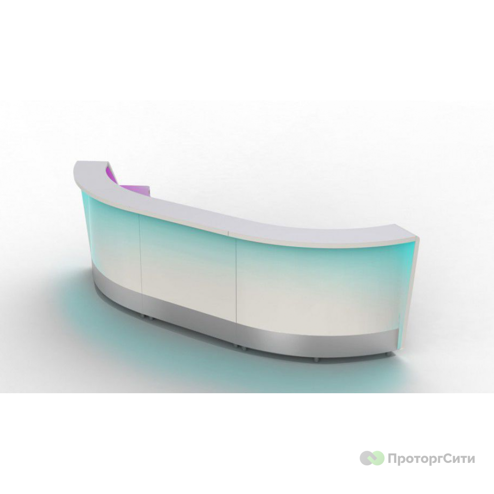 Modular bar counter with lighting for a shop and a bar