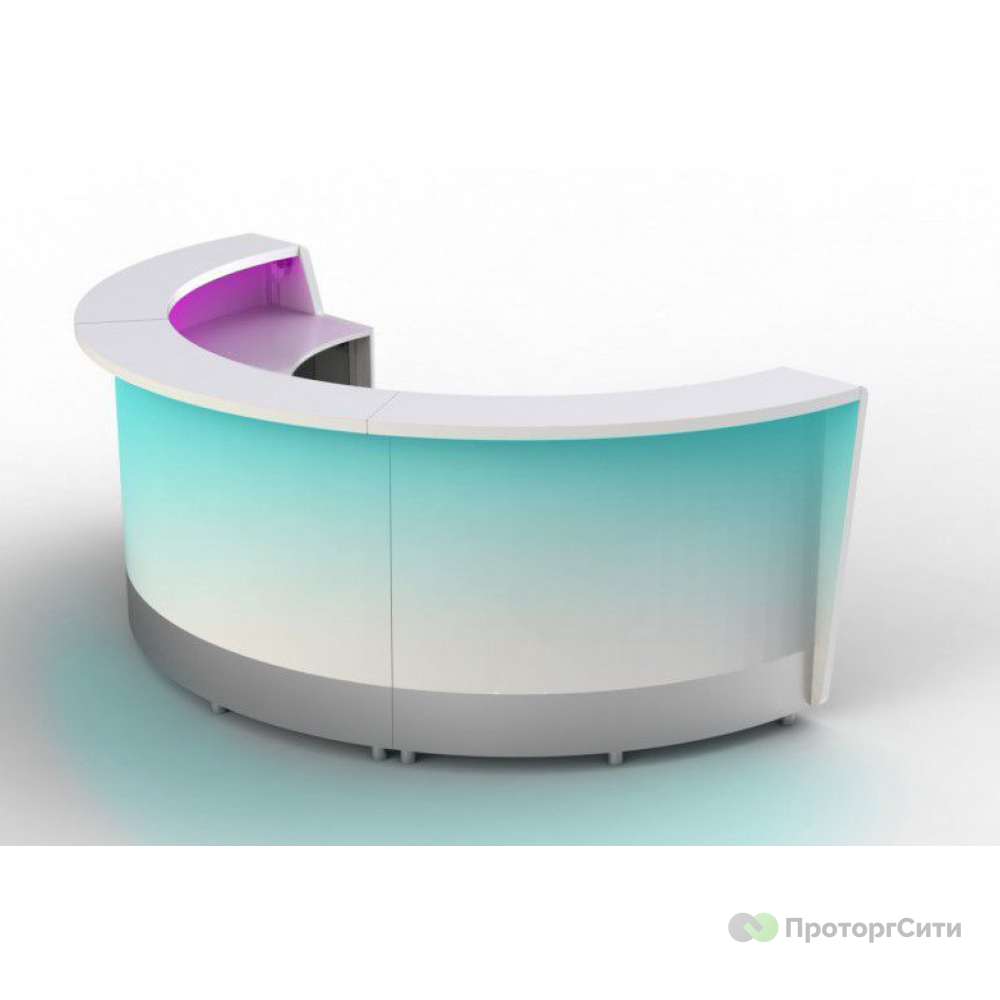 Modular bar counter with lighting for a shop and a bar