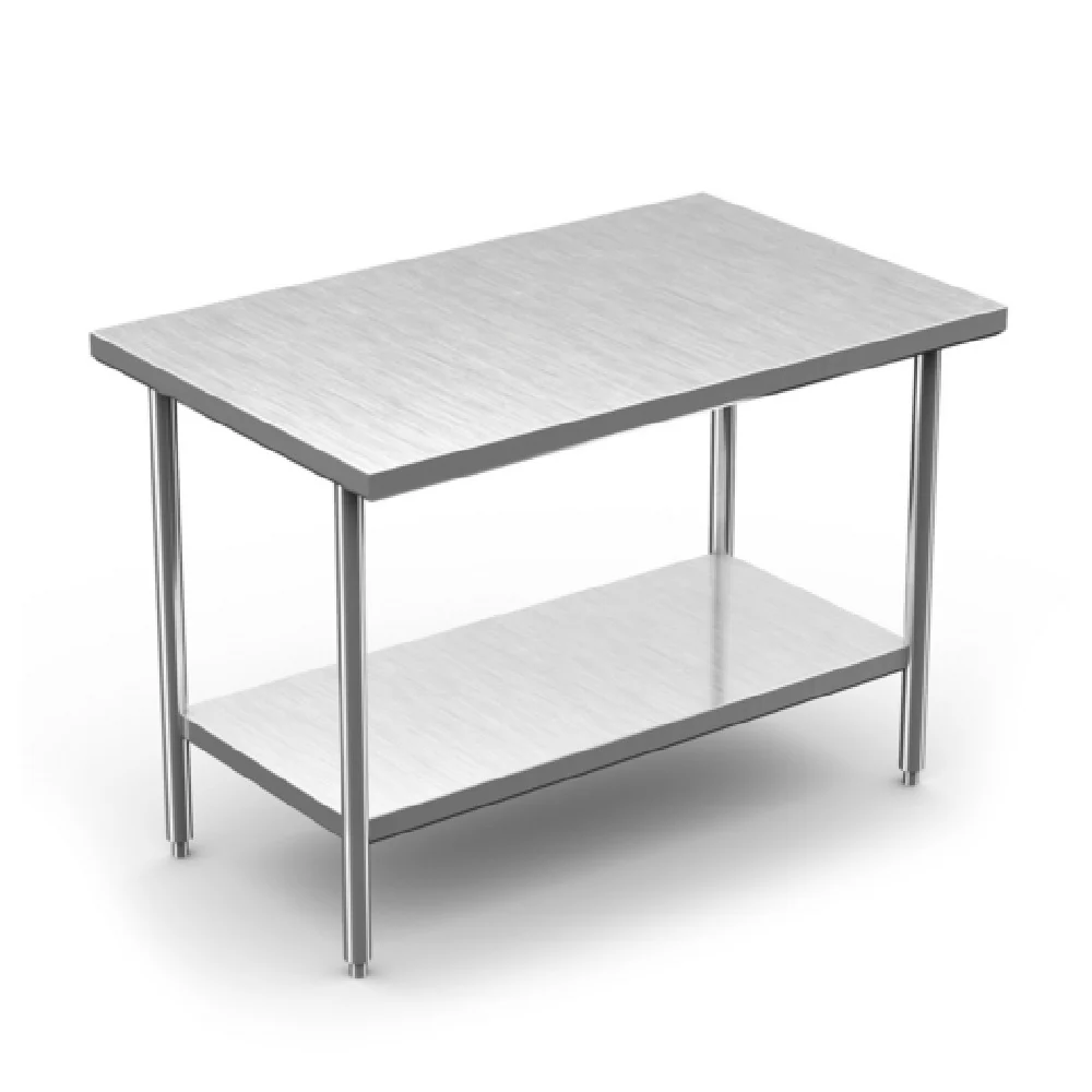 Winholt DTS-3096 96 Inch Stainless Steel Work Table with Open Undershelf