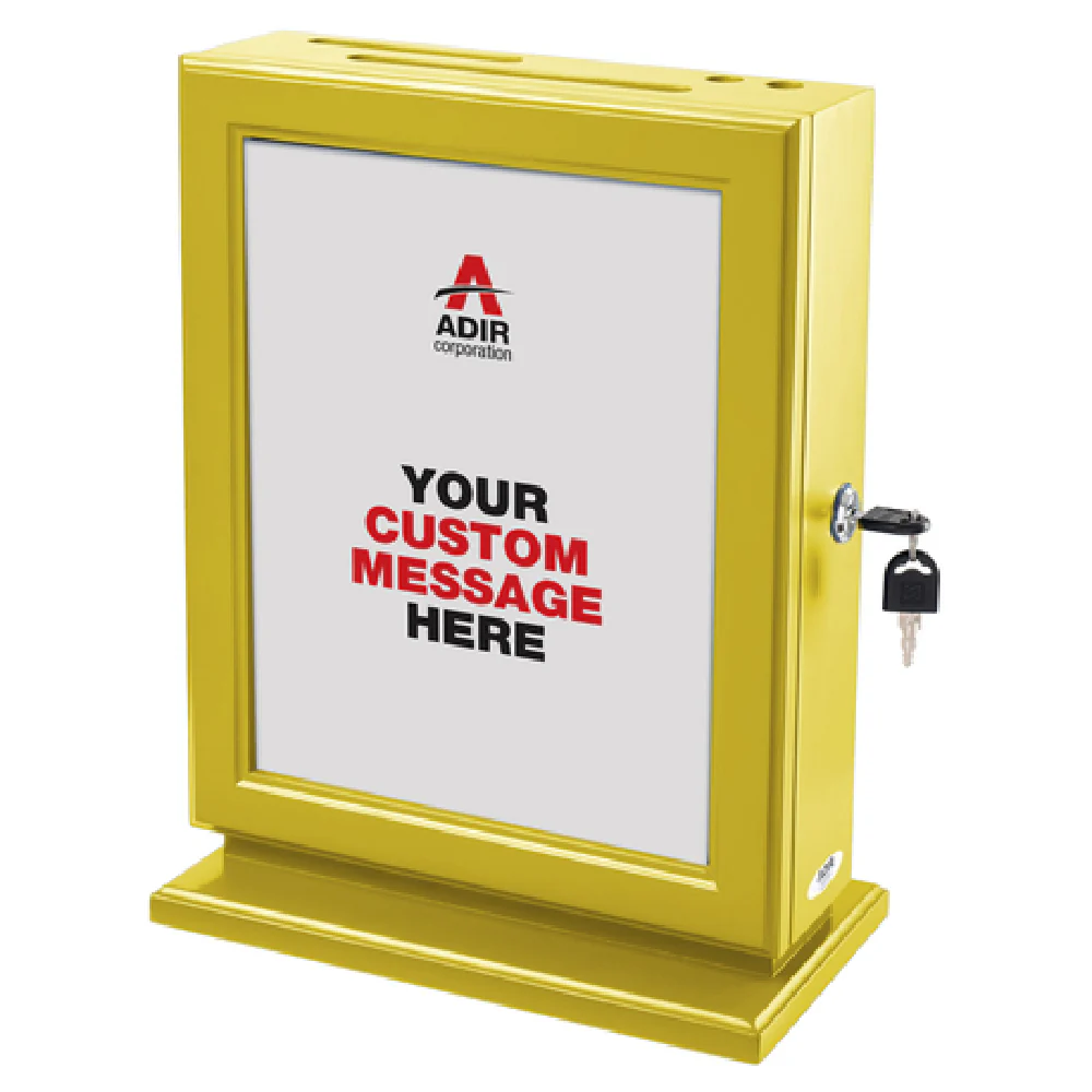 Alpine Industries ADI632-YEL 10-1/2 Inch Suggestion Box With Sign Holder Yellow Finish Alpine Industries ADI632-YEL 10-1/2 Inch Suggestion Box With Sign Holder Yellow Finish
