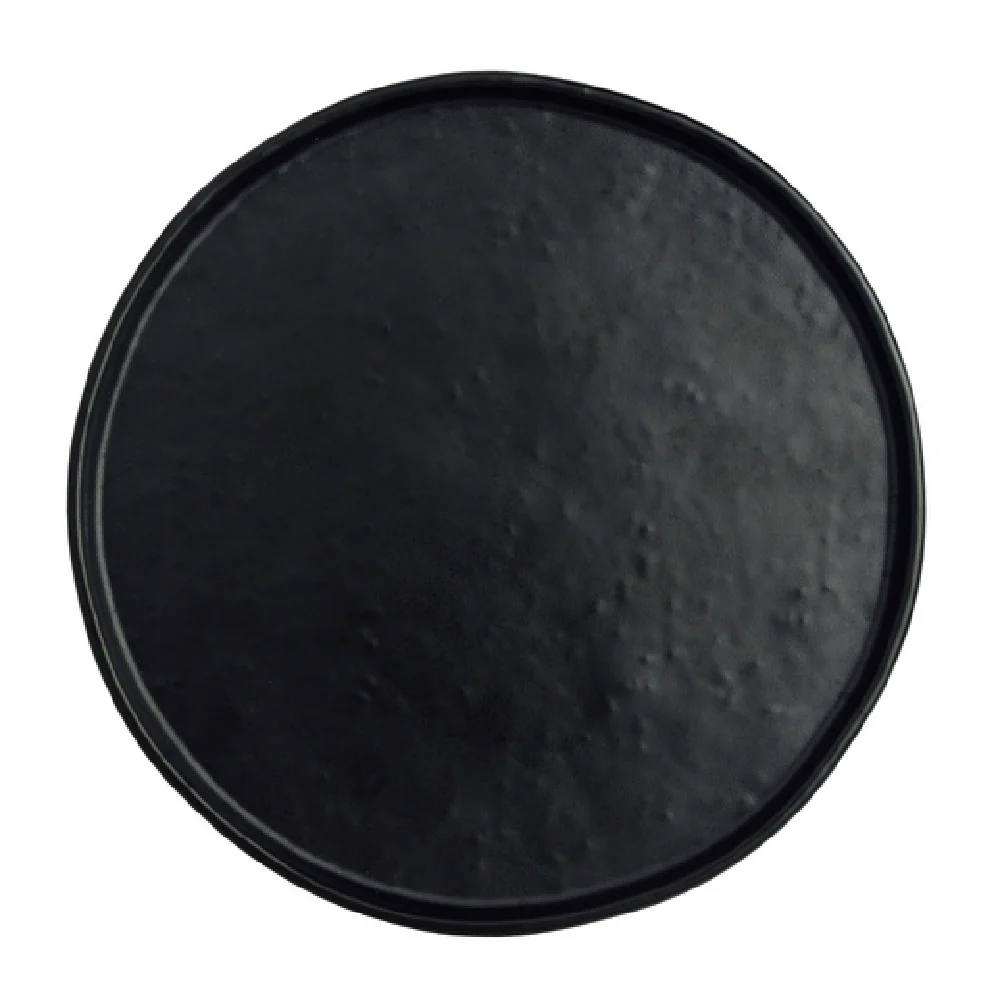 Steelite 7181TM502 8.25 Inch Round Plate Cali Black Melamine with Creations