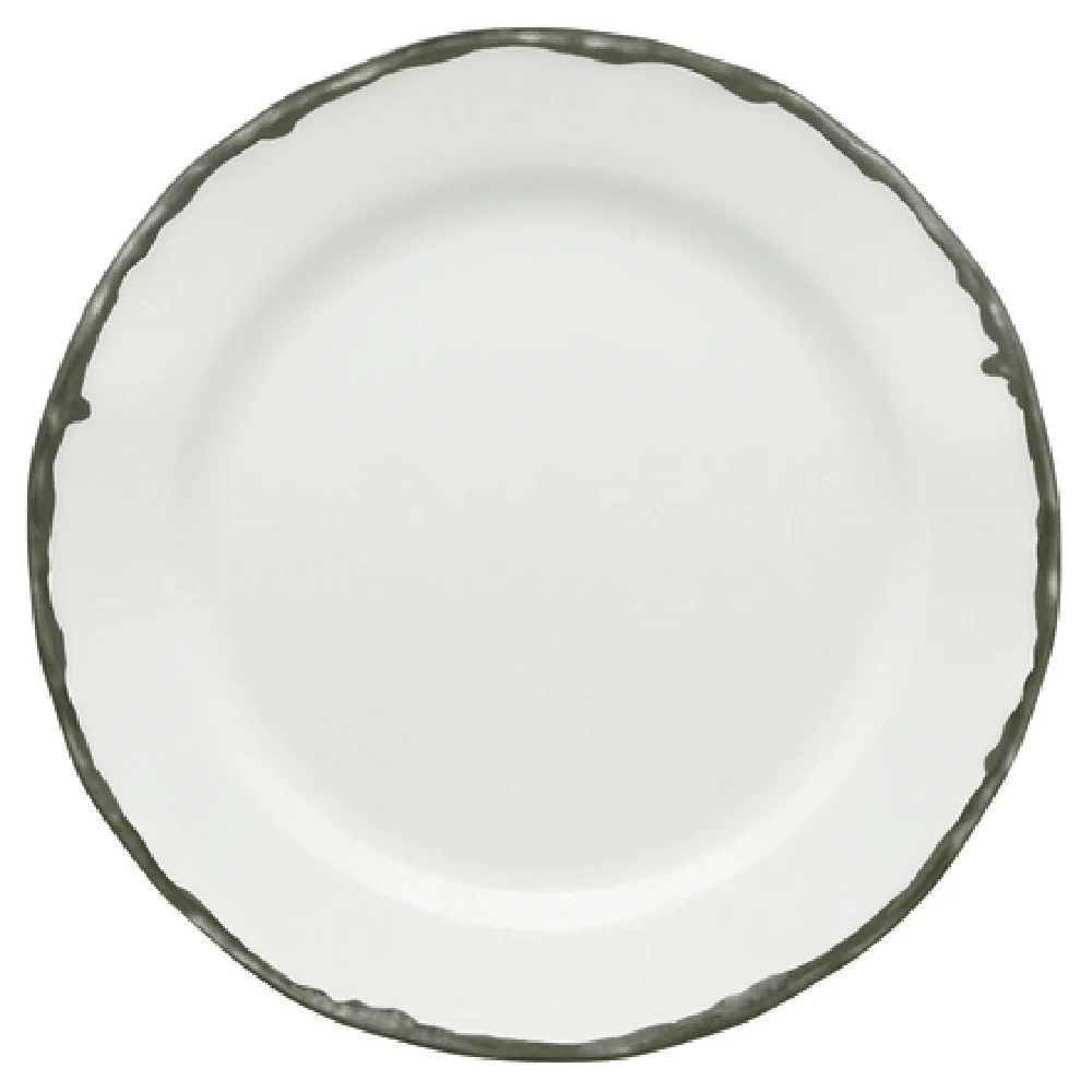 BauscherHepp 450021-380399 8-9/16 Inch Diameter Round Plate Porcelain Grey with Wide Rim BauscherHepp 450021-380399 8-9/16 Inch Diameter Round Plate Porcelain Grey with Wide Rim