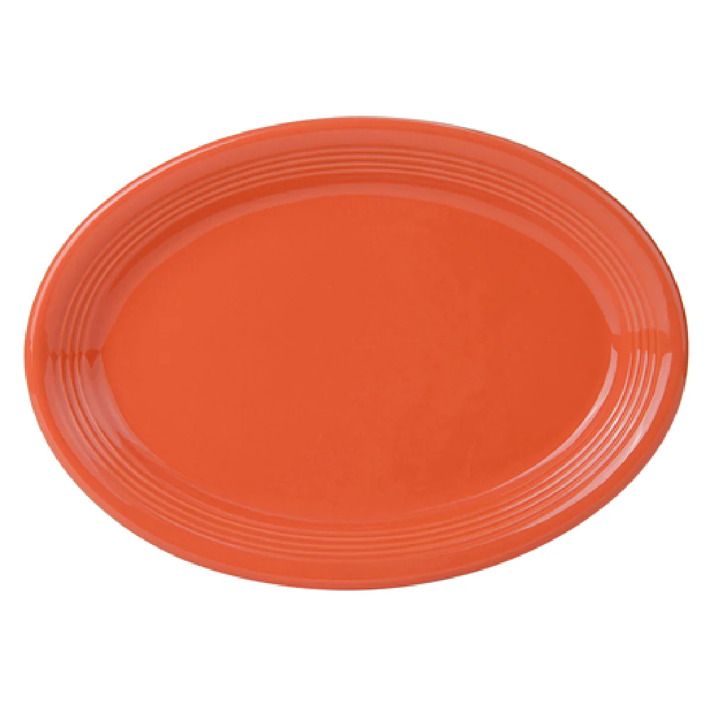 Tuxton CPH-1352 13-1/2 Inch Oval China Platter Coupe Lead-Free Dishwasher Safe