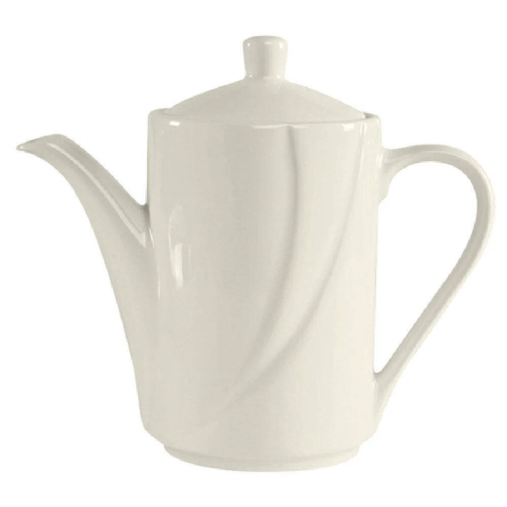 Tuxton ASU-101 11 Oz Coffee Pot With Lid Ceramic Dishwasher Safe