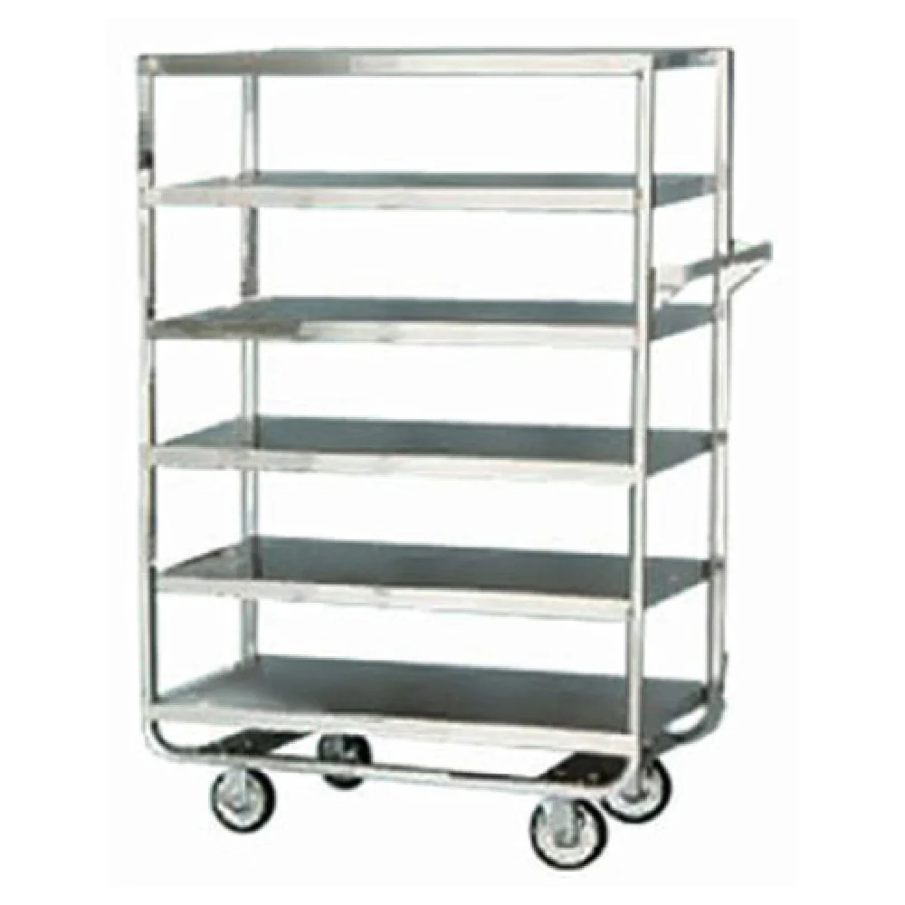 Lakeside 548 33 Inch Stainless Steel Open Tray Truck with 6 Shelves Lakeside 548 33 Inch Stainless Steel Open Tray Truck with 6 Shelves