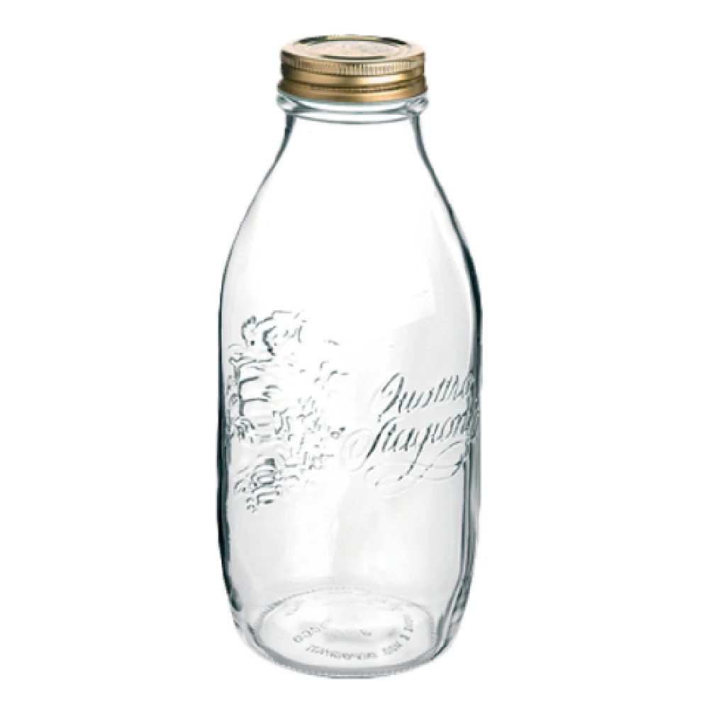 Steelite 4951Q495 1.0 Quart Storage Jar Soda Lime Glass with Bormioli Rocco
