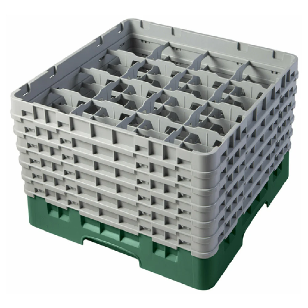 Cambro 16S1114119 19 to 3/4 Inch Glass Rack with 6 Soft Gray Extenders Cambro 16S1114119 19 to 3/4 Inch Glass Rack with 6 Soft Gray Extenders