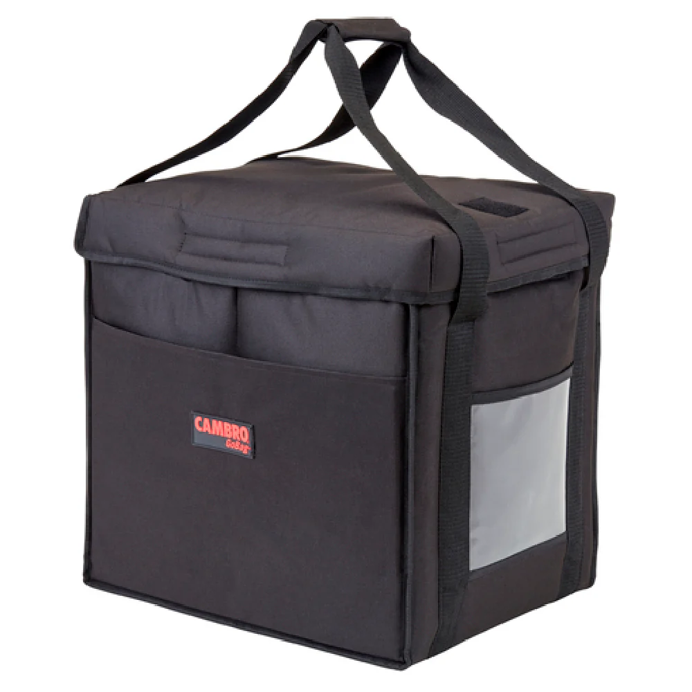 Cambro GBD101011110 10 Inch Food Carrier with Velcro Lid Black Nylon Cambro GBD101011110 10 Inch Food Carrier with Velcro Lid Black Nylon