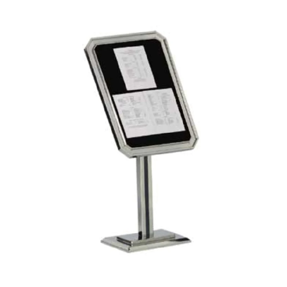 Aarco P31-C 23 Inch Sign Poster Stand Ornamental Chrome Acrylic Cover Aarco P31-C 23 Inch Sign Poster Stand Ornamental Chrome Acrylic Cover