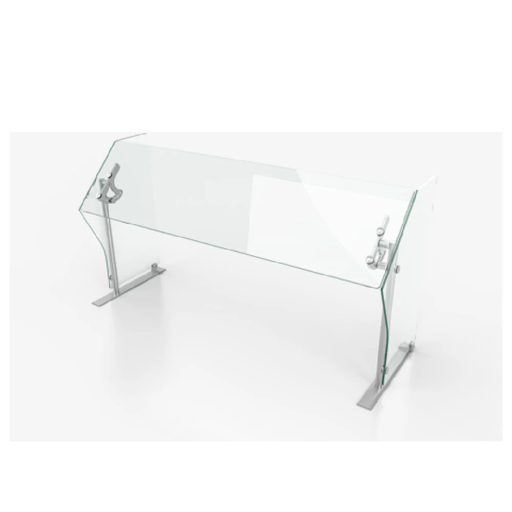 Spring USA VG3-P-SP-60 60 Inch Versa-Gard FreeStyle Glass Food Shield Clear Anodized Aluminum