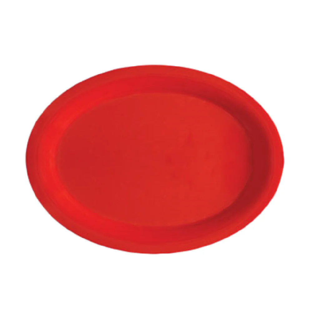 GET Enterprises OP-120-RSP 12 Inch Oval Red Platter Break Resistant Melamine
