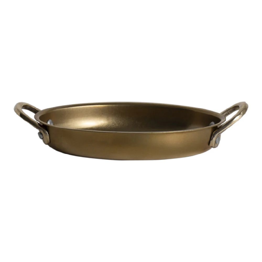 Steelite GWSSD16GDV 12.0 Oz Oval Dish Stainless Steel Vintage Gold