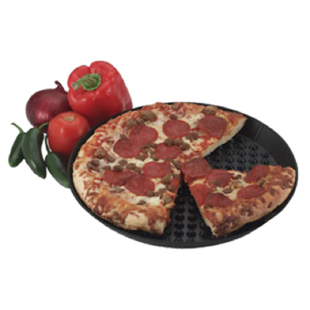 HS Inc HS1032-CH 16 Inch Diameter Pizza Pleezer Plastic Platter Charcoal
